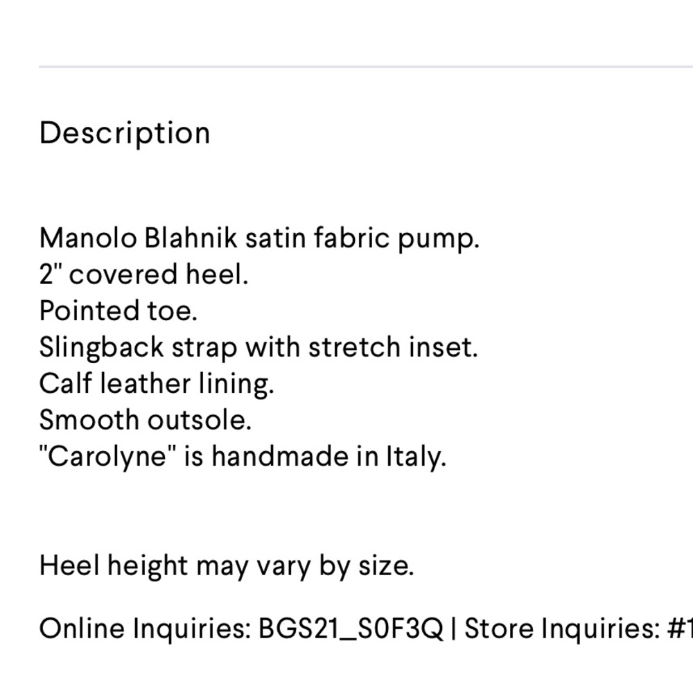SOLD! Manolo Blahnik Carolyne Satin Low-heel Slingback Pumps - Picture 9 of 9